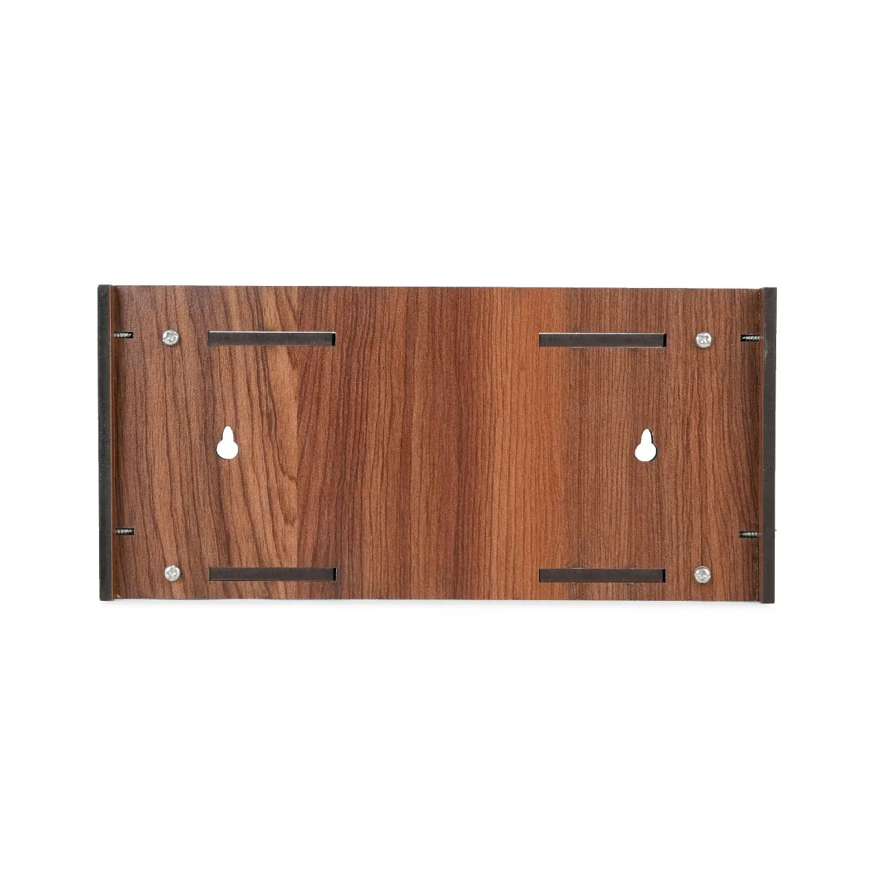 Wooden Wall-Mounted Set-Top Box Holder with Cable Management