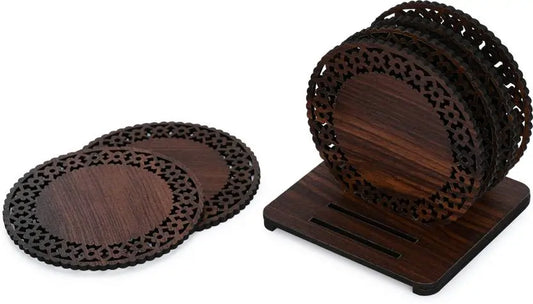 Handcrafted Wooden Tea Coaster Set
