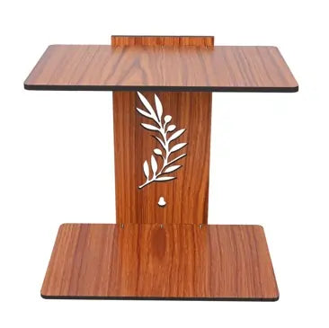 Wooden Wall Stand with Cutout Leaf Design – Multipurpose Shelf for Home