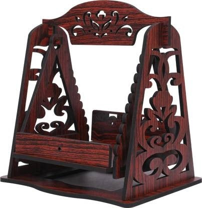 Traditional Wooden Jhula - Devotional Krishna Swing