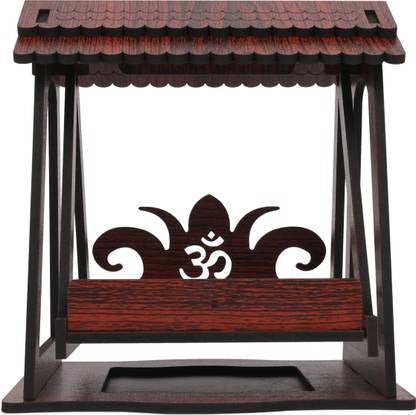 Traditional Wooden Jhula - Devotional Krishna Swing