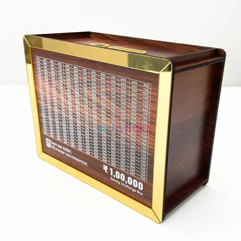 Golden Piggy Bank – ₹1,00,000 Savings Challenge Box