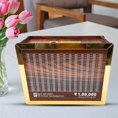 Golden Piggy Bank – ₹1,00,000 Savings Challenge Box