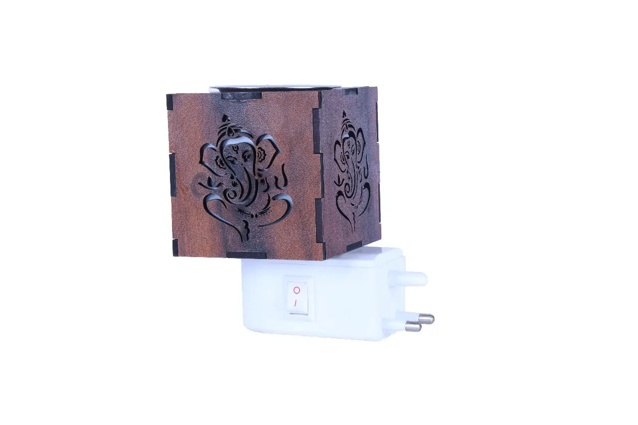 Wooden Electric Kapoor Dani with Night Lamp
