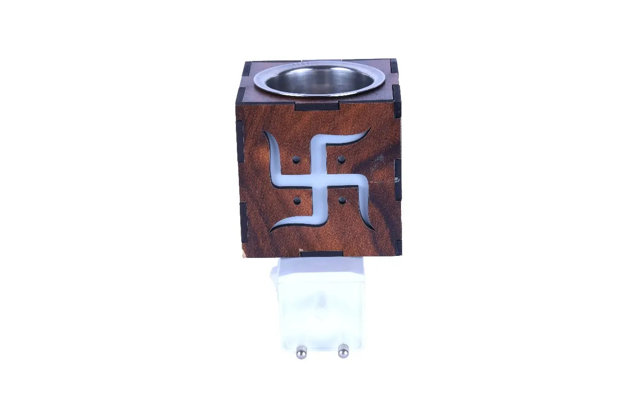 Wooden Electric Kapoor Dani with Night Lamp