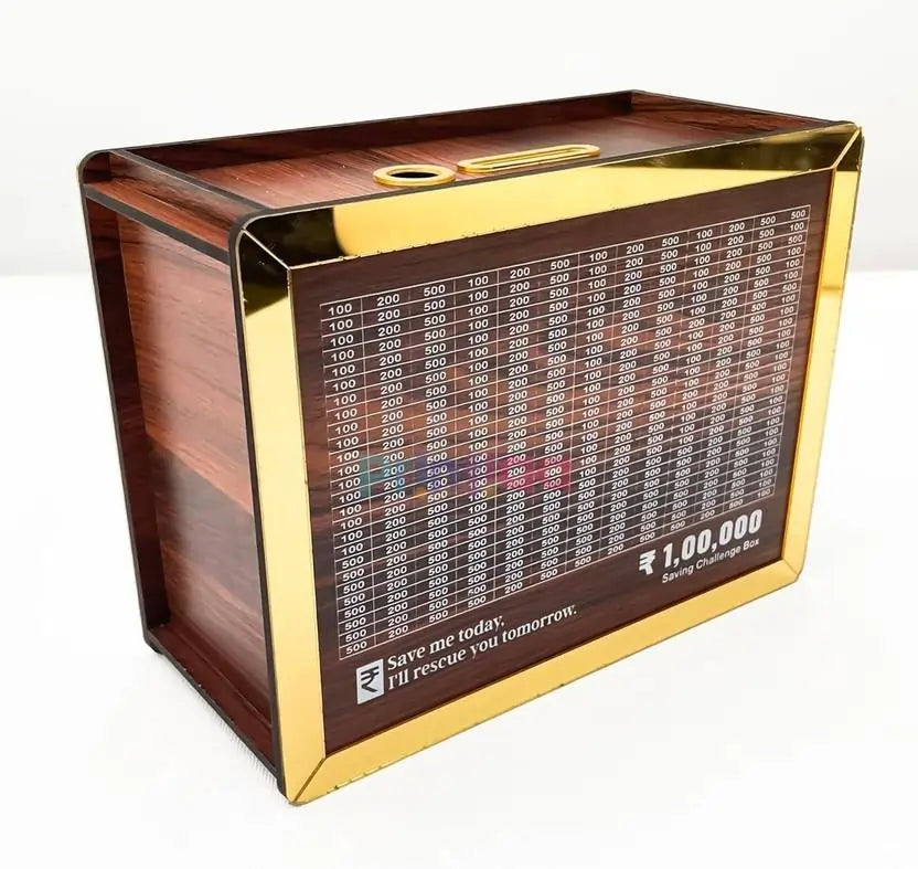 Golden Piggy Bank – ₹1,00,000 Savings Challenge Box