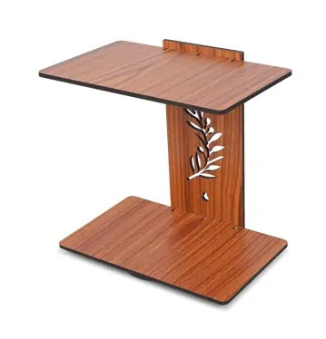 Wooden Wall Stand with Cutout Leaf Design – Multipurpose Shelf for Home