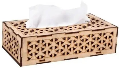 Elegant Wooden Tissue Stand with Toothpick Holder - Perfect for Dining Tables