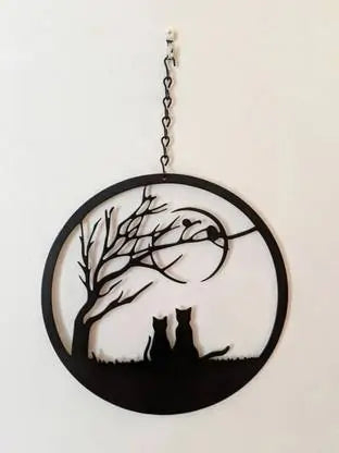 Nature-Inspired  Wall Art - Deer & Forest Crescent Moon Decor