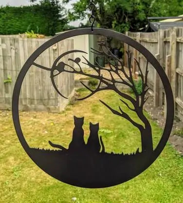 Nature-Inspired  Wall Art - Deer & Forest Crescent Moon Decor