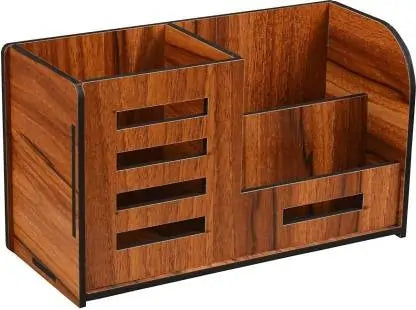 Premium Wooden Desk Organizer with Smartphone Dock - Declutter Your Workspace