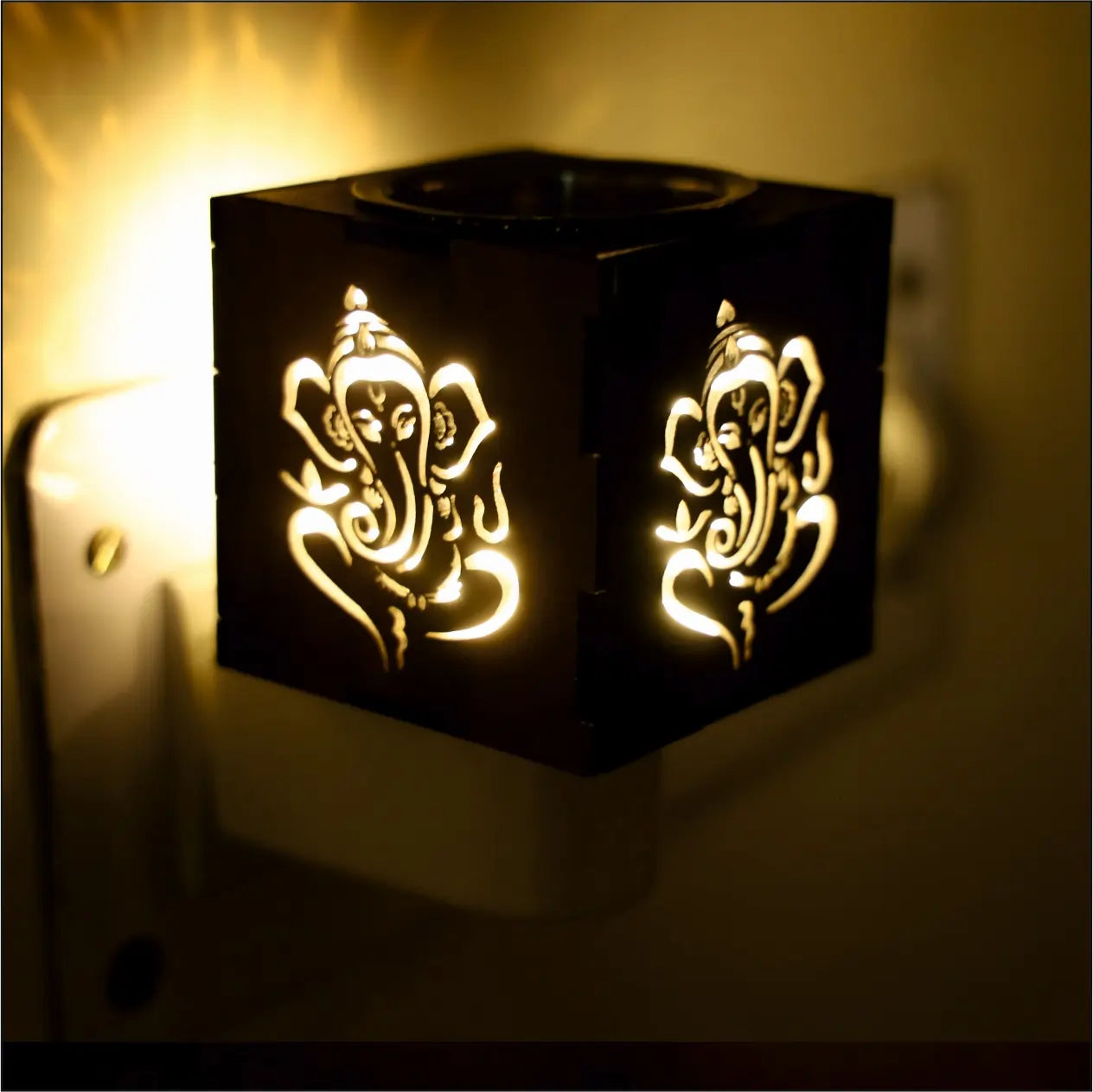 Wooden Electric Kapoor Dani with Night Lamp