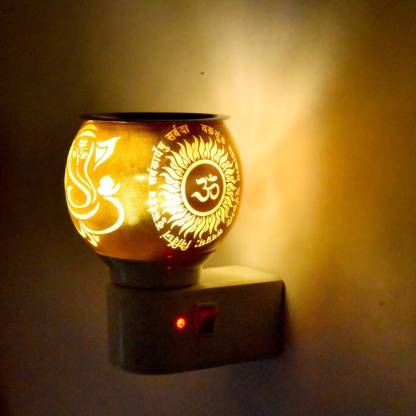 Glass  Electric Kapoor Dani with Night Lamp