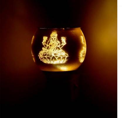 Glass  Electric Kapoor Dani with Night Lamp
