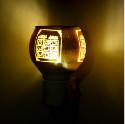 Glass  Electric Kapoor Dani with Night Lamp