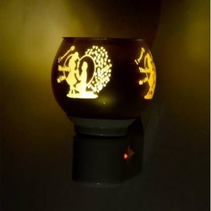 Glass  Electric Kapoor Dani with Night Lamp