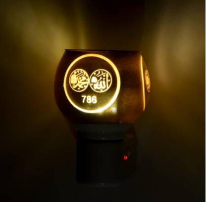 Glass  Electric Kapoor Dani with Night Lamp