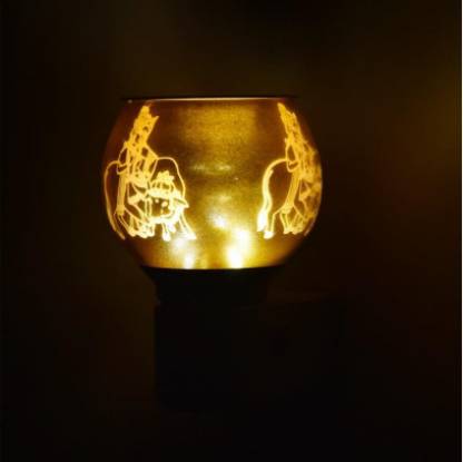 Glass  Electric Kapoor Dani with Night Lamp