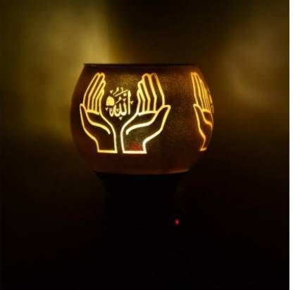 Glass  Electric Kapoor Dani with Night Lamp