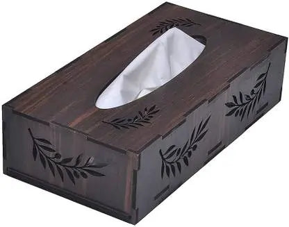 Elegant Wooden Tissue Stand with Toothpick Holder - Perfect for Dining Tables